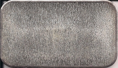 1 ounce (oz) Engelhard Siver Bar, Standard Logo, Large Serial Number, Reverse