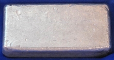 10 ounce (oz) Engelhard Silver Bar, 6-Digit, Bull Logo, Poured, Variety B, Reverse