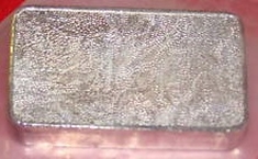 10 ounce (oz) Engelhard Silver Bar, C-Series, Wide, Stamped, Frosted Back, Reverse