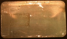 10 ounce (oz) Engelhard Silver Bar, Gold Standard Design, Poured, Flat Back, Reverse