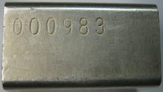 3 ounce (oz) Engelhard Silver Bar, 'E' Logo, Reverse