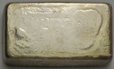 3 ounce (oz) Engelhard Silver Bar, Three Zeroes, No Logo, Reverse
