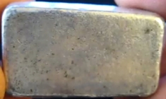 4 ounce (oz) Engelhard Silver Bar, Old Style, Reverse