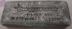 500 gram (g) Engelhard Silver Bar, Poured, Obverse