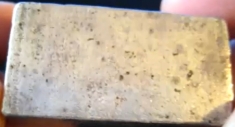 7 ounce (oz) Engelhard Silver Bar, Logo on Top, Reverse