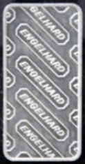 Half ounce (oz) Engelhard Silver Bar, Wide E Logo, Reverse