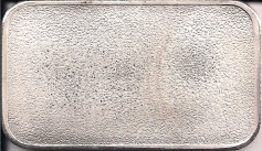1 ounce (oz) Engelhard Siver Bar, Frosted Back, Reverse