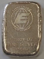 1 ounce (oz) Engelhard Australia Siver Bar, Poured, Obverse
