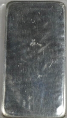 10-Ounce (oz) Johnson Matthey Silver Bar, Variety A, Reverse