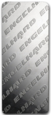 10 ounce (oz) Engelhard Platinum Bar, Eagle, Reverse