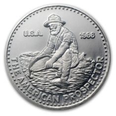 1 ounce (oz) Engelhard Platinum Prospector, Obverse