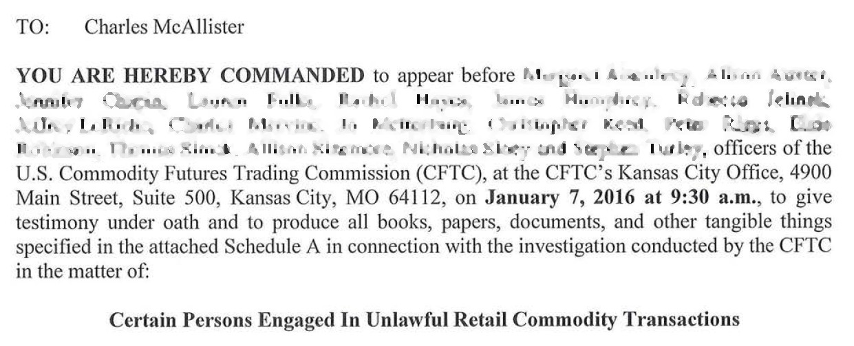CFTC Subpoena Pic