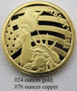 Cook Islands '.24 Pure Gold' coins are fake, reverse